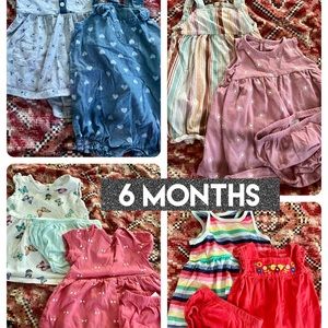 12 Pc - 6 Month Girls Clothes